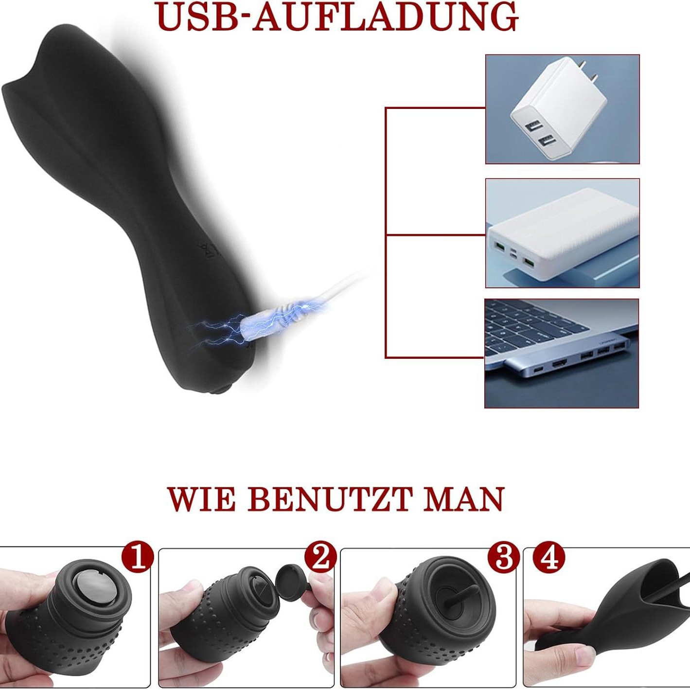 Knight Vibrating Urethra Insertion Stick with Replaceable Silicone Head, Button Control Prostate Trainer - Image 4