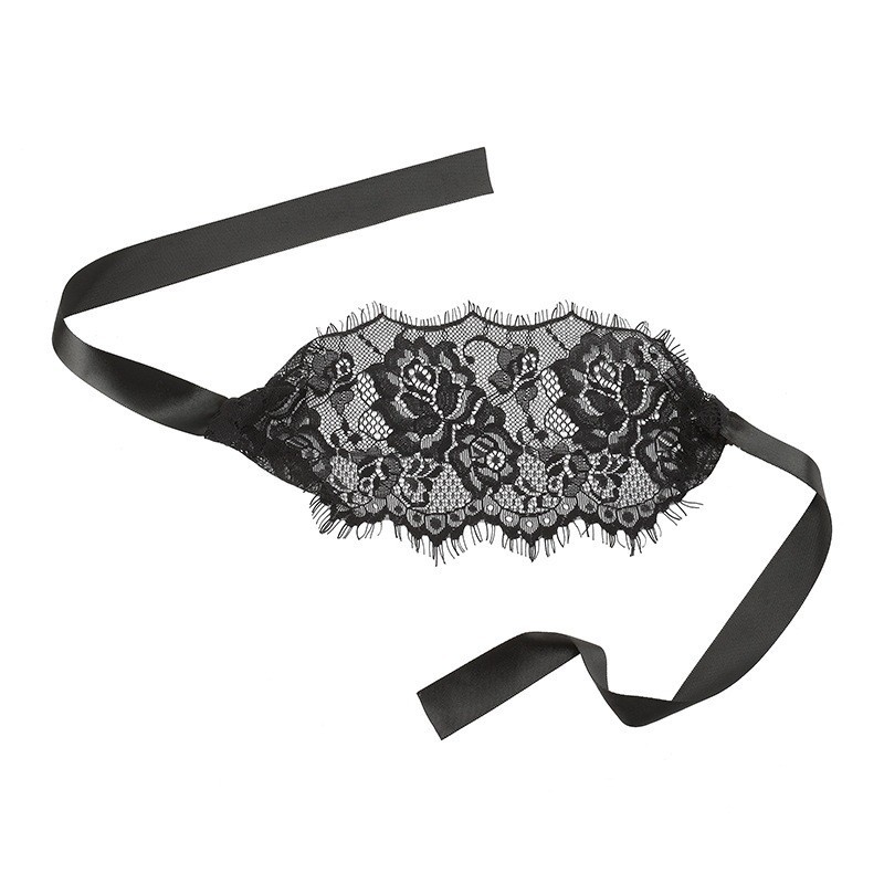 Lace Hollow Eye Mask with Collar and Cuffs, Cosplay Party Queen Set, One Size - Image 5