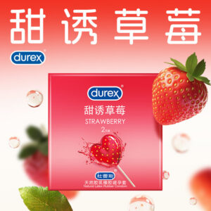 Durex Sweet Strawberry Condoms 2-Pack Ultra-Thin Latex Medium