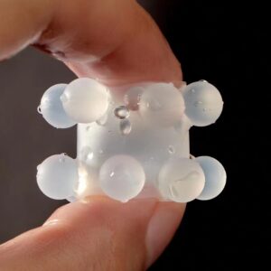 Shared Silicone Lock Ring with Hanging Beads, Delay Ring for Couples