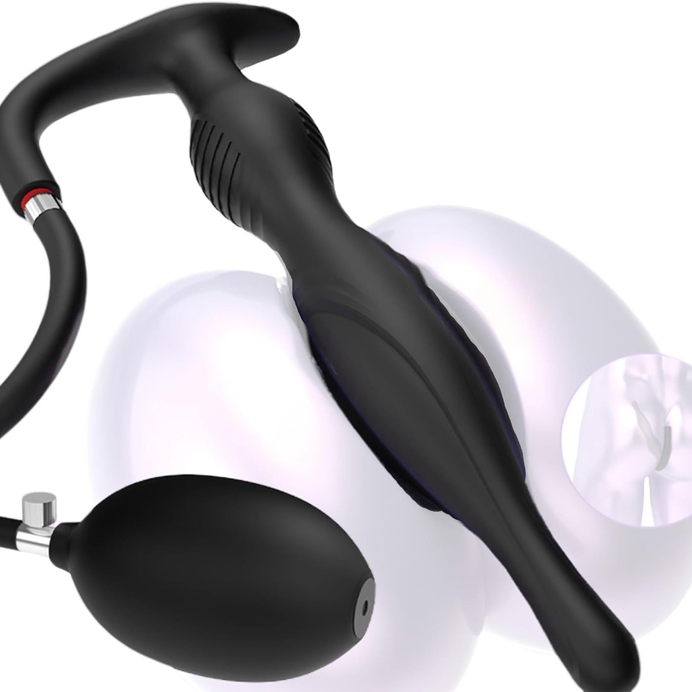 Slim Inflatable Prostate Massager with Animal-Shaped Design, Button-Controlled Silicone Anal Expander - Image 3