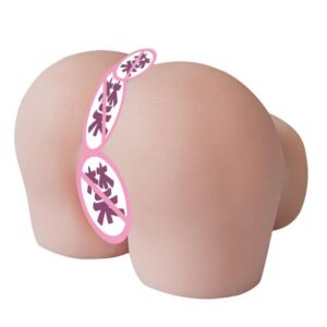 Dual-Channel TPE Male Masturbator with Realistic Buttock Design, Portable Adult Toy