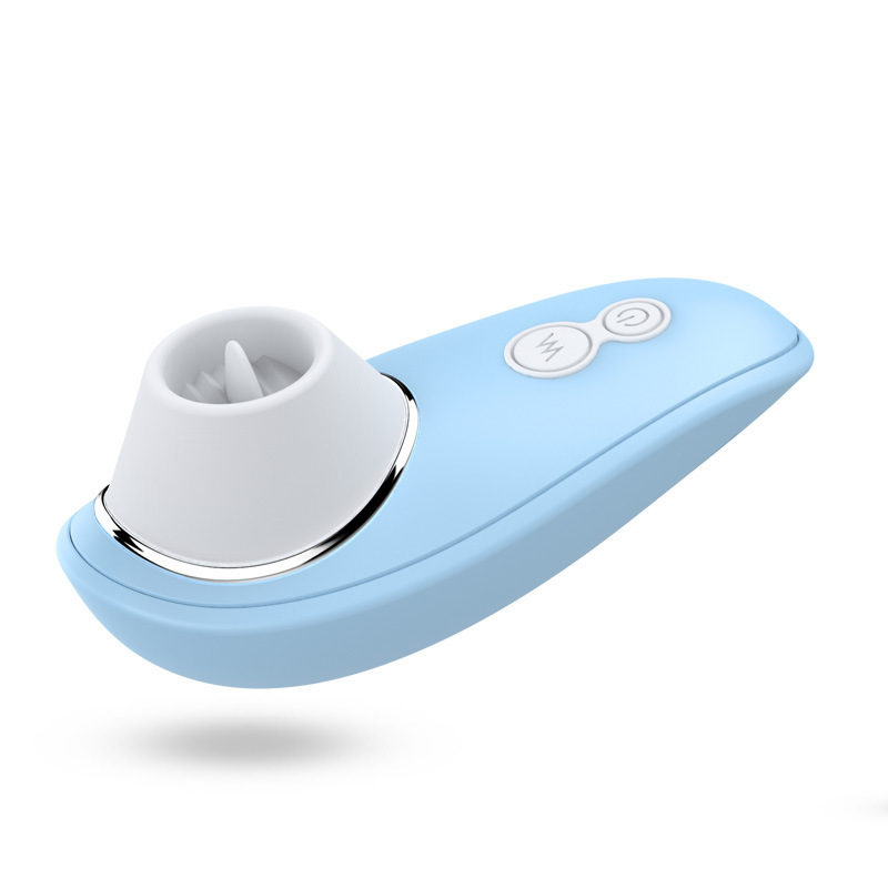 Woodpecker Tongue-Licking Wearable Egg Vibrator, Rechargeable Pink Fruit-Blue TPE - Image 3