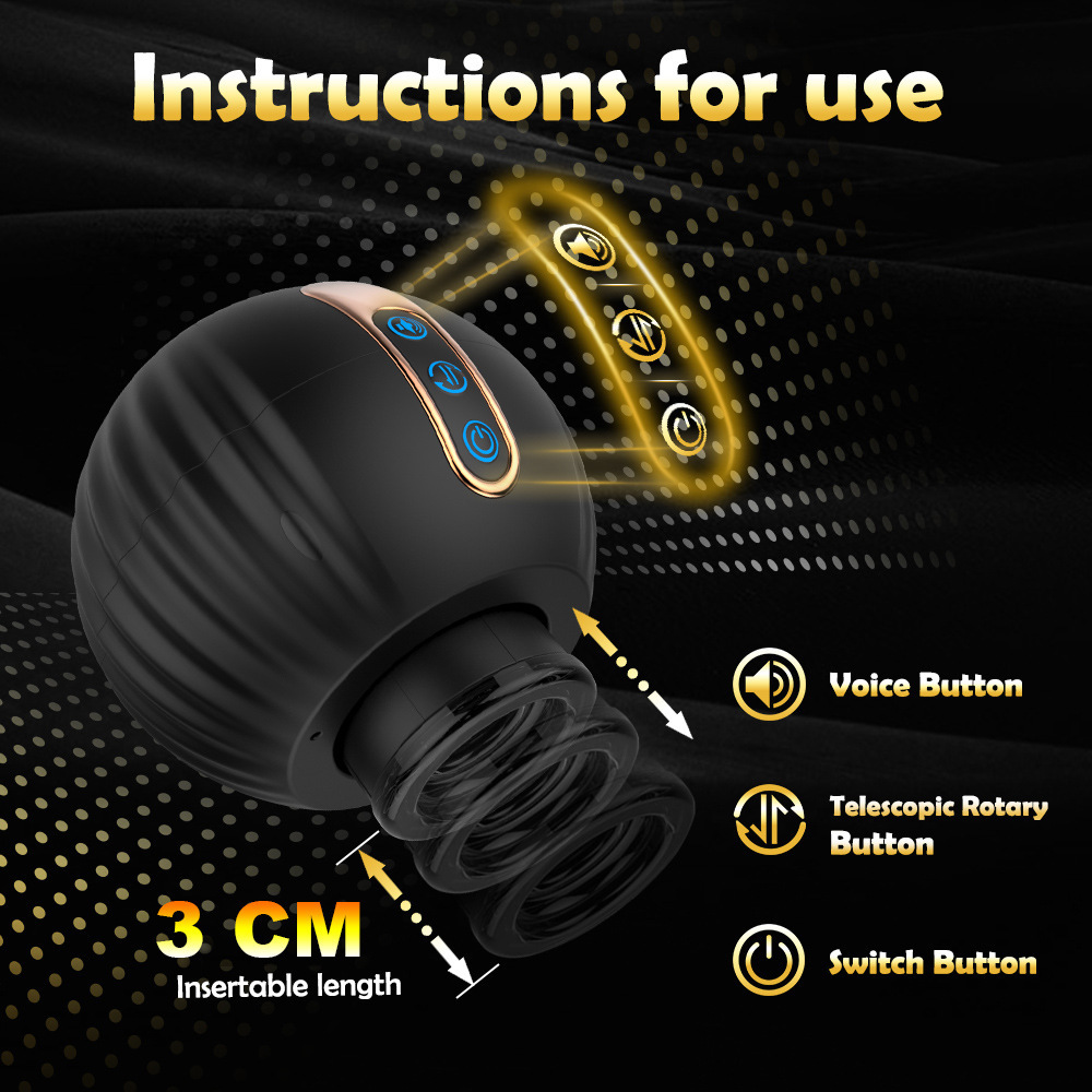 Automatic Telescopic Rotating Male Masturbator Cup with Silicone Sleeve - Image 2