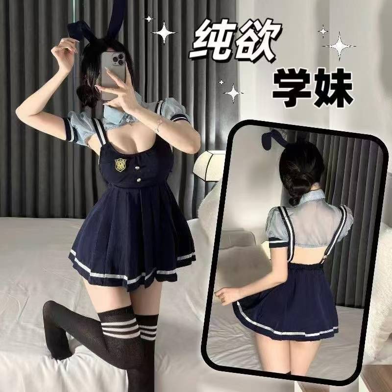 Nurse Maid Roleplay Costume Dress with Cape, Polyester Sling Uniform - Image 4