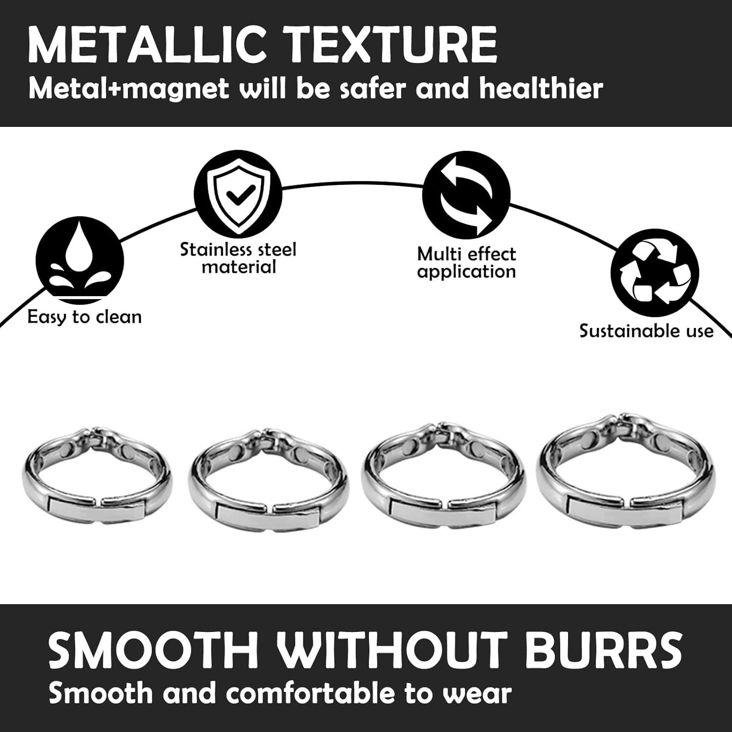 Metal Penis Weight Training Ring, Foreskin Restraint Lock Ring, Large Size - Image 4