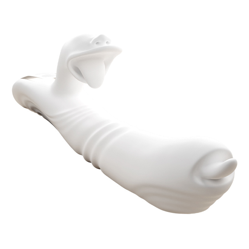 Fully Automatic Telescopic Warming Vibrator for Women, Dual Vibration, One-Button Control, White - Image 5
