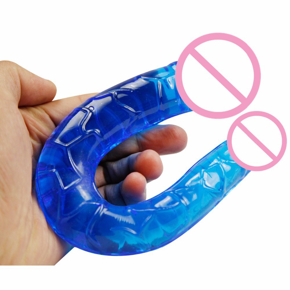 ORISSI Double-headed Dildo 13 cm Silicone-TPR Manual Female Masturbator, Pink - Image 5