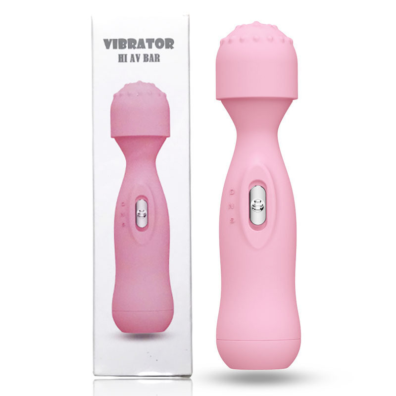 Rechargeable Mini AV Vibrator, Frequency-Conversion Massage Stick, Pink or Blue - Image 5