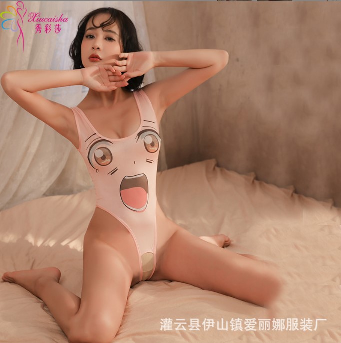 Dead Pool Water One-Piece Costume, Pink Milk-Silk Roleplay Suit, Free-Removal Design - Image 4