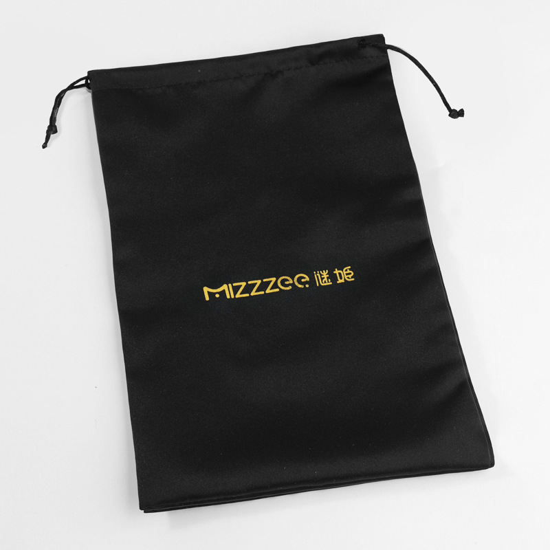 Satin Storage Bag 27.8×19 cm Dustproof Breathable Adult Novelty Organizer, Black - Image 2