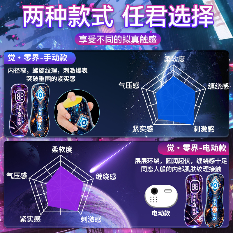 Manual Male Masturbation Cup in TPE with ABS Housing, Portable Adult Toy - Image 3