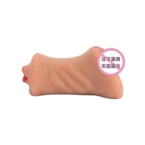 Three-Channel Manual Masturbator with Realistic Vagina and Buttocks, TPE, Skin Tone