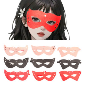 Butterfly Eye Mask PU Leather Blindfold for Couples Sensory Play