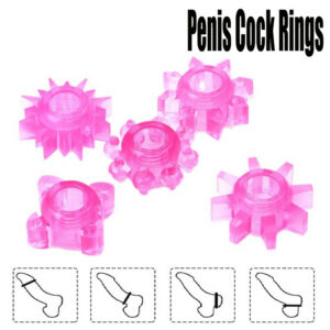 Sun Ring Spiked Textured TPE Cock Ring 5-Piece Set for Men