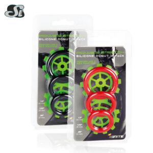 Silicone Vibrating Locking Ring for Men, Manual Control Couples Delay Device, Red