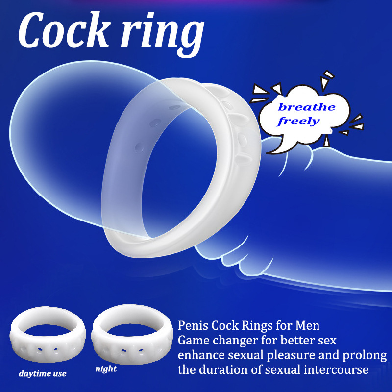 TPE Hollow Locking Ring, Foreskin Restraint Sleeve for Adult Men - Image 2
