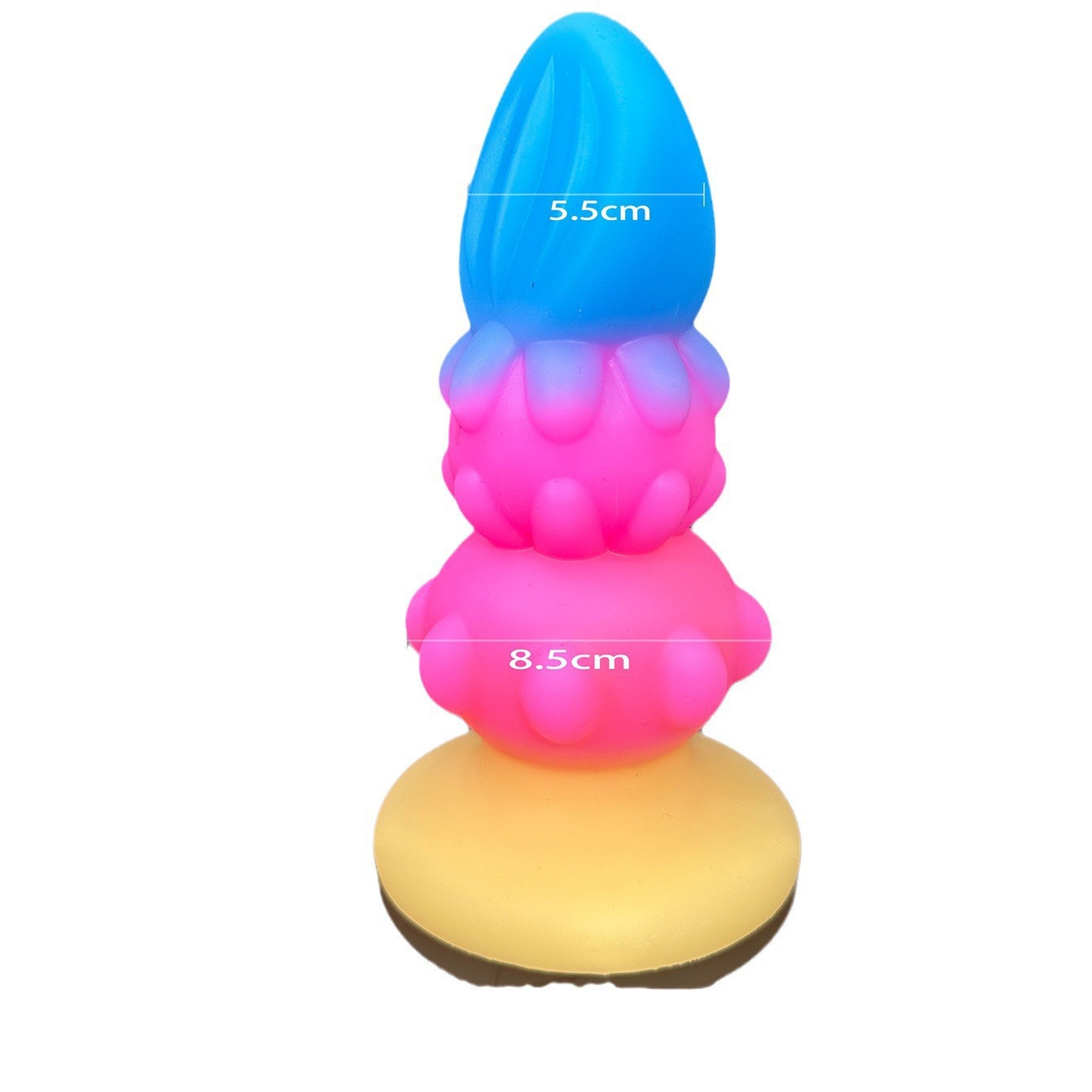 Silicone Anal Plug, Adult Anal Toy for Different Genders, Multi-Color, Large Gourd Flower Style - Image 5