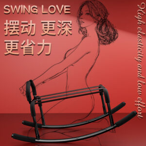 Jiuai SM Portable Adult Sex Chair with Iron Frame, Black, Couple Auxiliary Toy