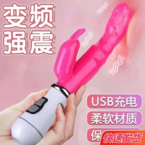 Jiuai G-Spot Vibrator for Women, Silicone Rechargeable Strong Vibration Adult Toy, Rose Red