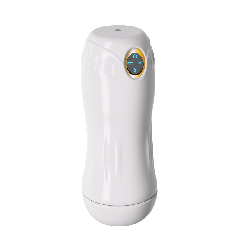 Jiuai Automatic Male Masturbator Cup with Vibration and Sound, TPE+ABS, Black - Image 5