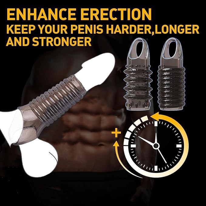 Wolf-Tooth Textured TPE Condom Sleeve, Thickened Delay Design, Transparent Adult Set - Image 3