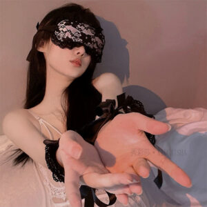 Dark Lace Blindfold and Bracelet Set, Pink Passion Bundle, 2025 Spring