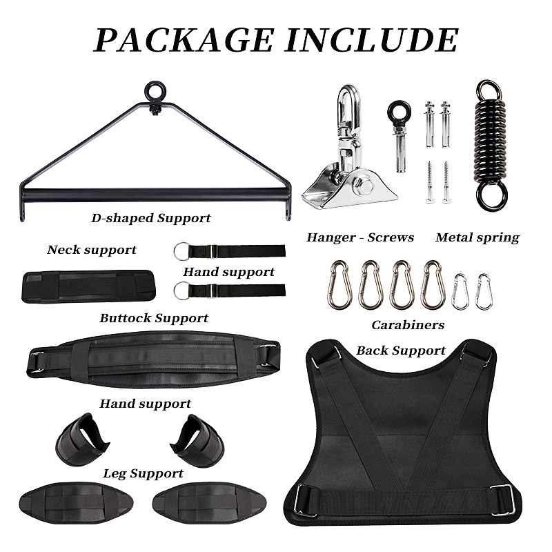 Jiuai SM Hanging Swing Bondage Kit with Handcuffs and PU Leather Restraints - Image 4