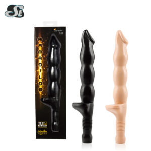 Caterpillar Sword Manual Anal Plug Durable PVC Black Adult Toy