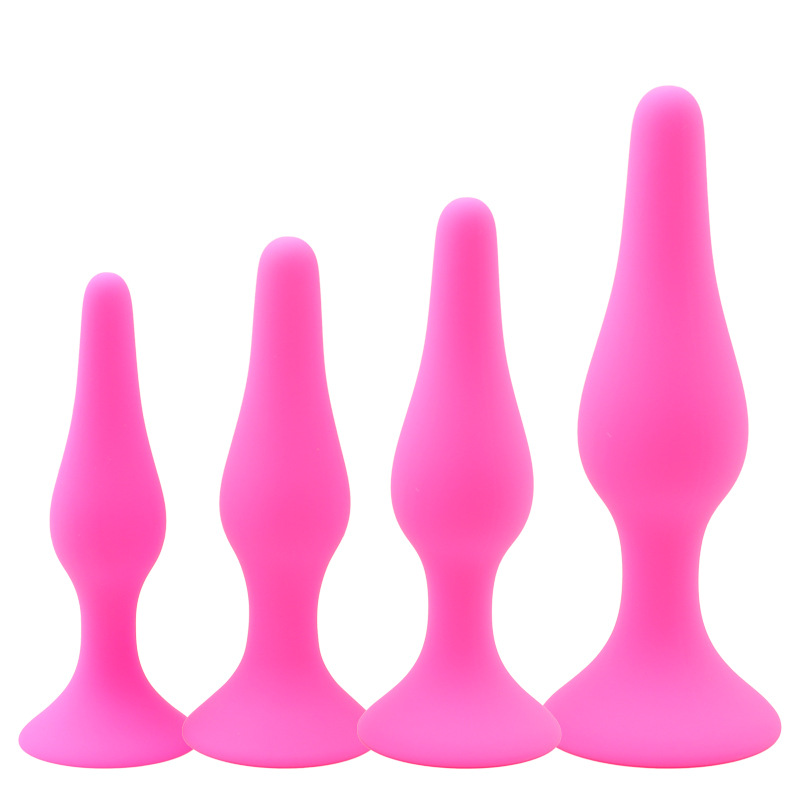 Suction Cup Anal Plug, Silicone Anal Beads Training Strip, Black - Image 4