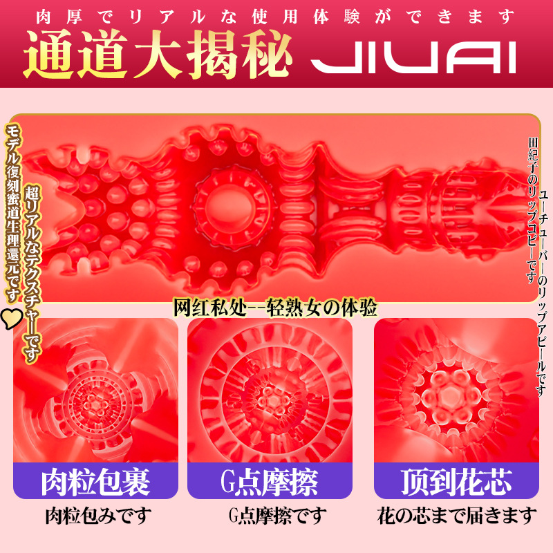 Jiuai Male Masturbation Cup Half-Body Liquid Silicone Manual Adult Toy - Image 3