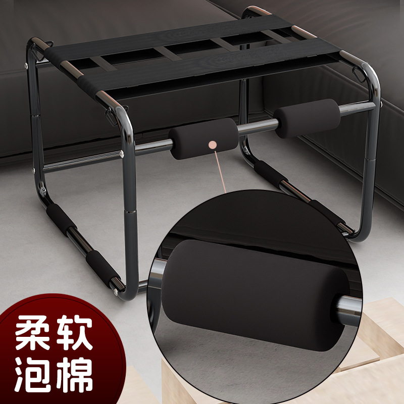 Jiuai SM Sex Chair in Black Iron and Foam, Adult Bondage Furniture - Image 2