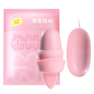 Maki Jumping Egg Vibrator with Suction, Pink or Purple, Button Control