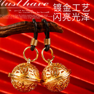 Gold Bell Nipple Clamps with Silicone Tips for Adult Sensory Play