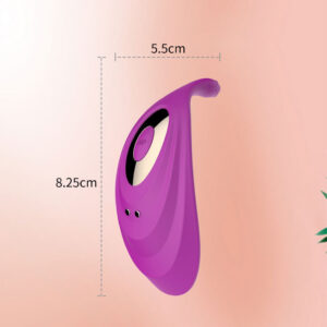 Remote-Control Wearable Egg Vibrator, Purple Silicone, Quiet Motor