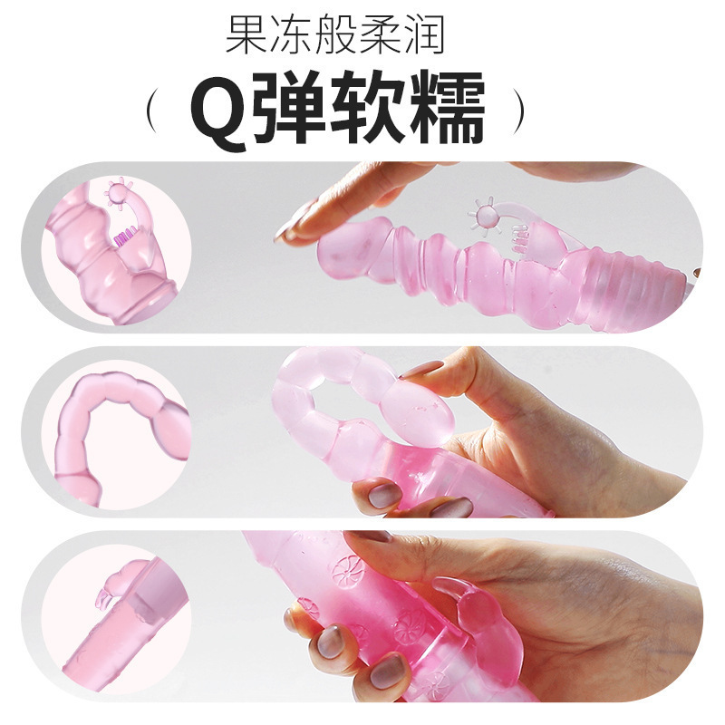Single-Frequency Jelly Vibrator with Textured Tip, Battery-Powered, 19 cm - Image 3