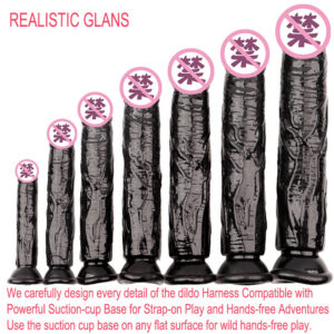 Crystal Eggless Realistic Anal Plug with Suction Cup, TPE, 23 cm