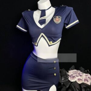 Adult Role-Play Costume Set with Stewardess Theme, One Size, Polyester-Nylon Blend