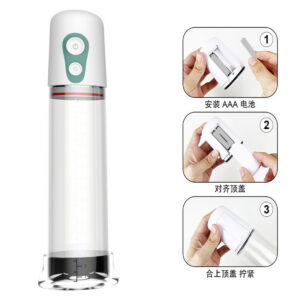 Negative Pressure Penis Pump Trainer, Manual Vacuum Exerciser, White Plastic