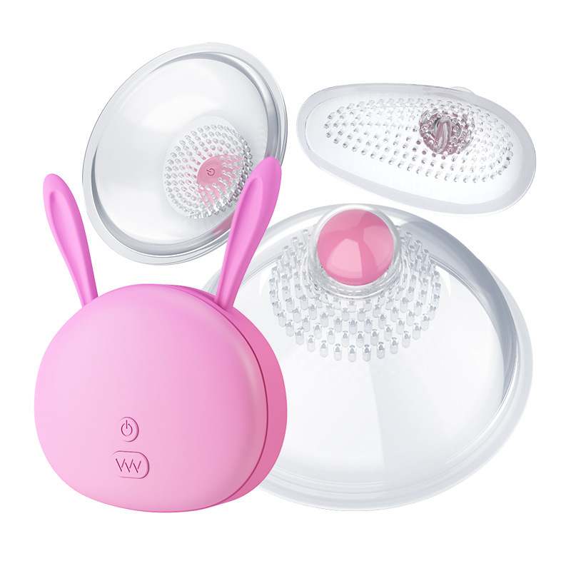 Wireless Remote-Controlled Breast Vibrating Massager, Discreet Wearable Chest Stimulator, Pink Silicone - Image 4