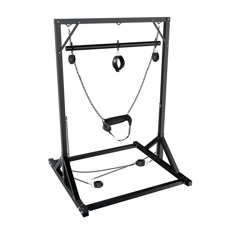 SM Couple Handcuffs and Nipple Clamps Bondage Set in Black - Image 5
