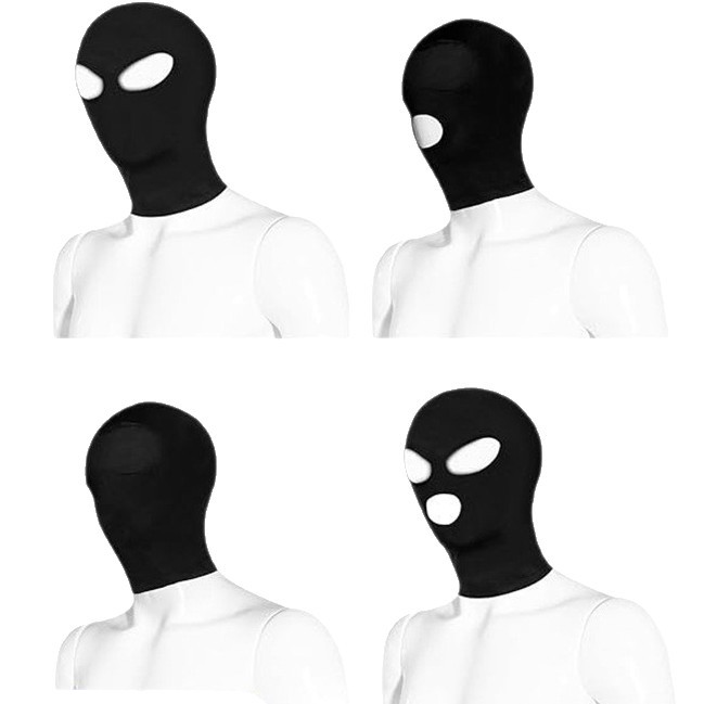 SM Erotic Hood Mask, Breathable Nylon Eye-Opening Design, Elastic Slip-On Adult Headgear - Image 5