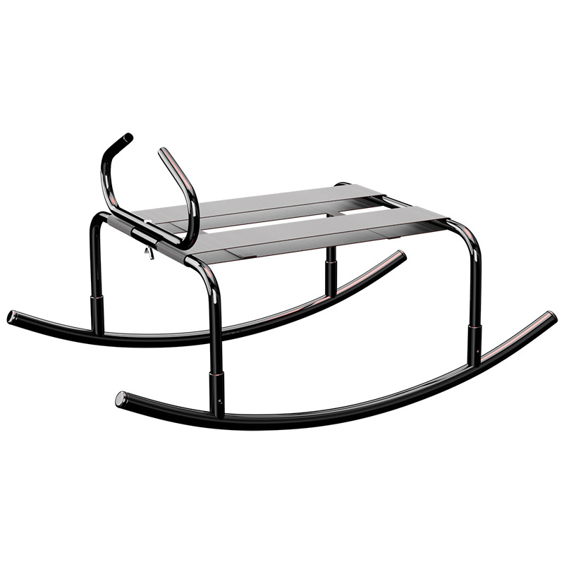 Black Metal Adult Positioning Chair with Polyester Cover for Couples - Image 5