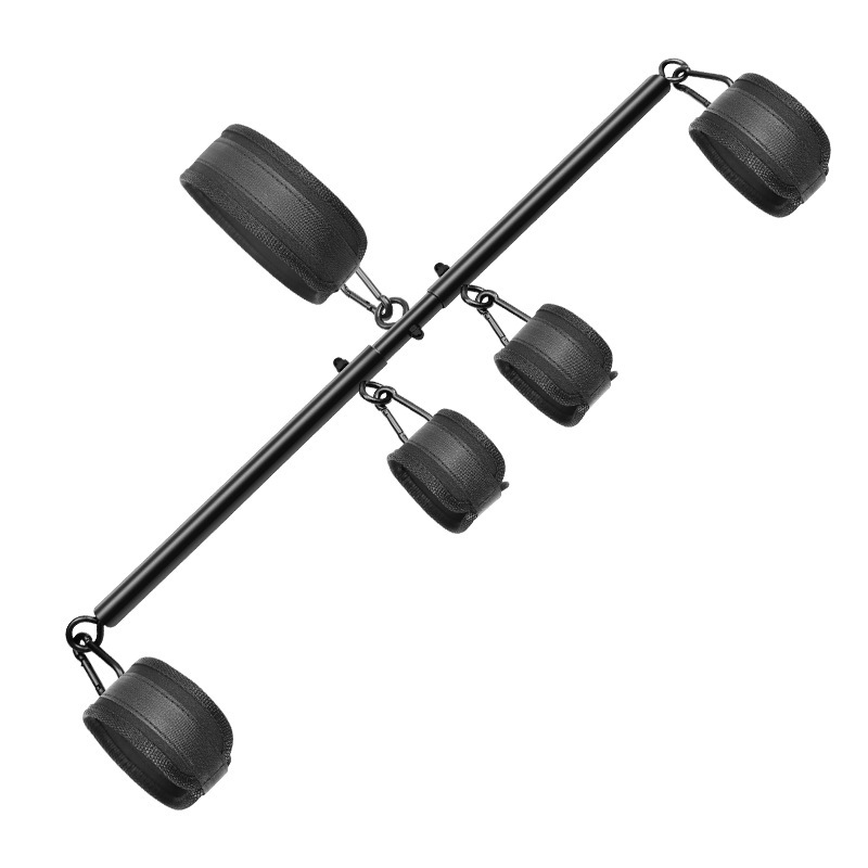 Adult Bondage Restraint Set with Hand and Foot Cuffs, Ball Gag and Nipple Clamps - Image 5
