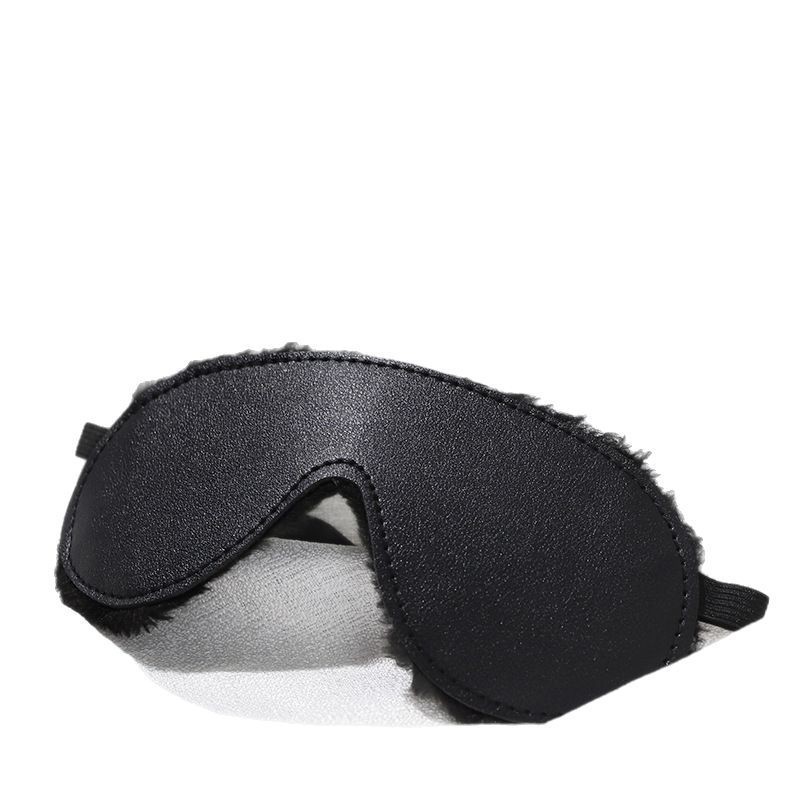 Adult Blindfold Eye Mask in Plush Spandex Faux Leather for Couples - Image 5