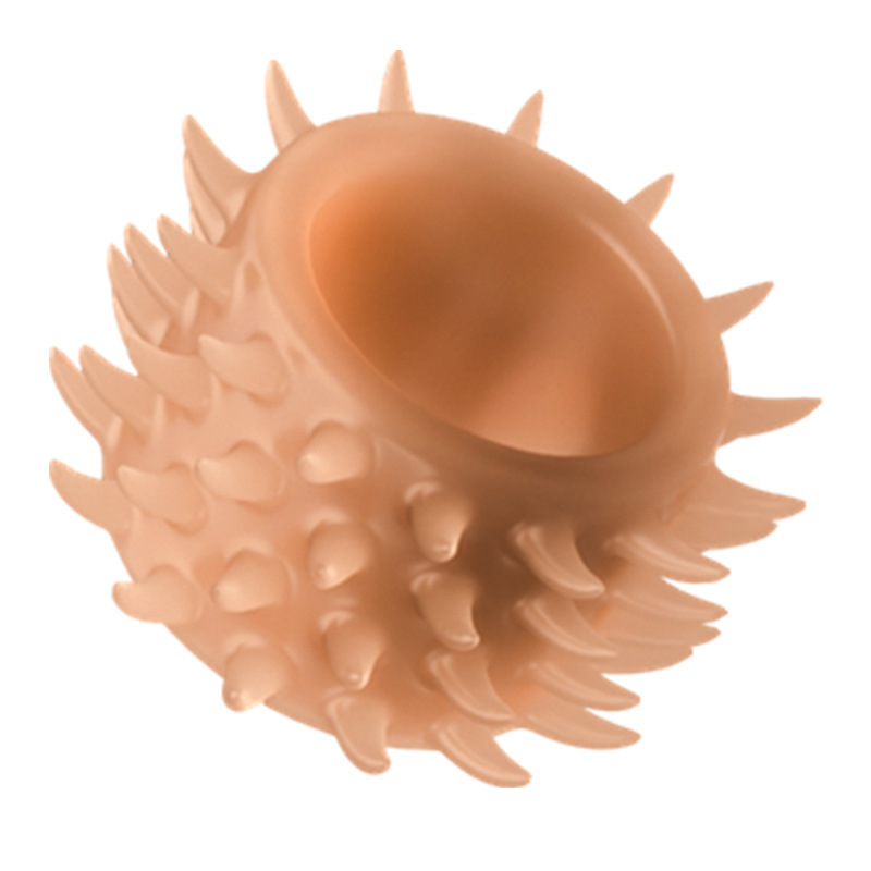 Silicone Sheep Eye Ring Adult Couple Intimacy Accessory, Flesh Tone - Image 5