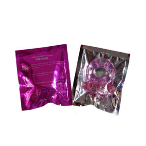 Crystal Vibrating Ring Wearable Locking Sleeve, Pink Silicone Couples Toy