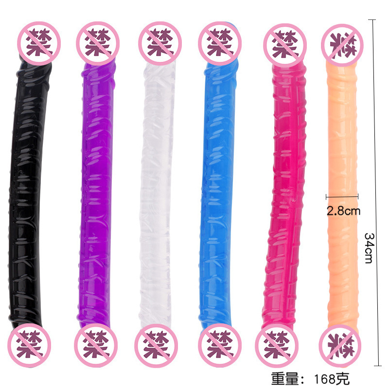 Double-Headed Dragon Dual-Ended Dildo, Flexible TPE, Colorful Finish - Image 3