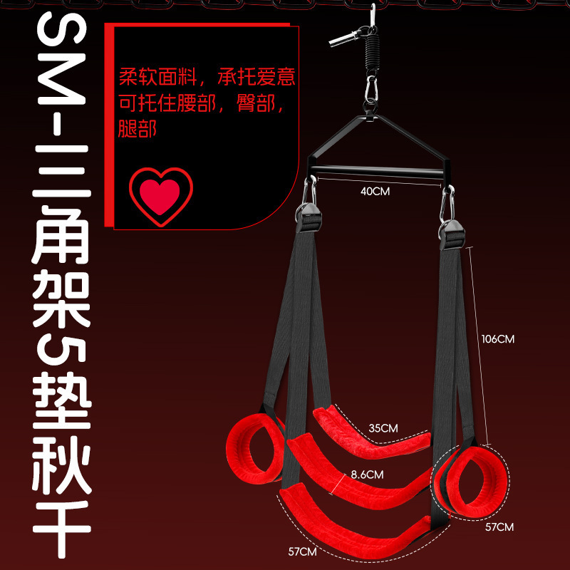 Door-Mounted Sex Swing Set with Handcuffs and Restraints for Couples - Image 4