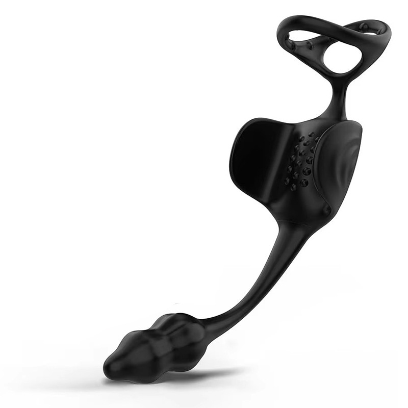 3-in-1 Vibrating Prostate Massager with Scrotum Ring and Anal Plug, 10 Frequencies, APP Control - Image 5